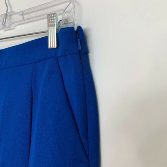 The Limited Blue Crepe Pleated Front Shorts - Picture 3 of 7